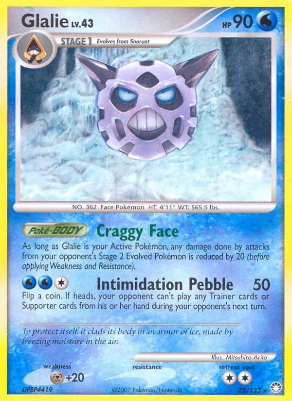 Glalie card in English