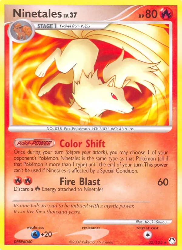 Ninetales card in English