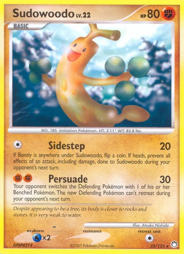 Sudowoodo card in English