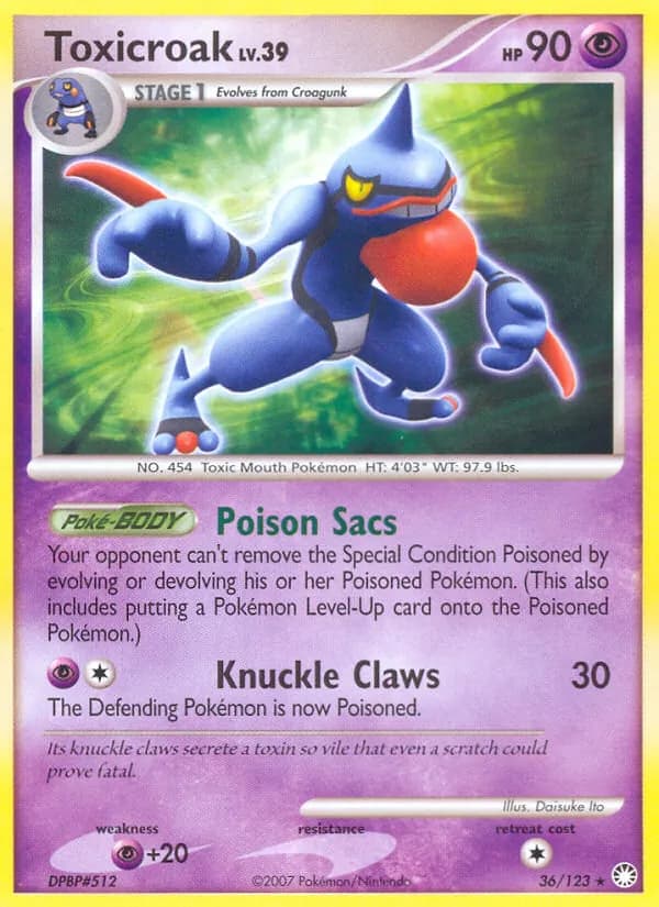 Toxicroak card in English