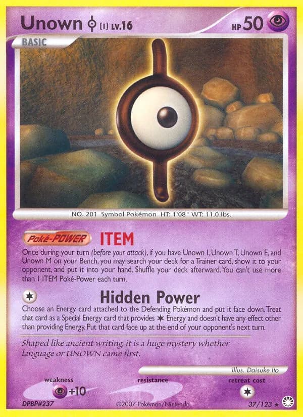 Unown I card in English
