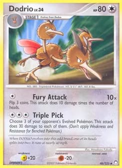 Dodrio card in English
