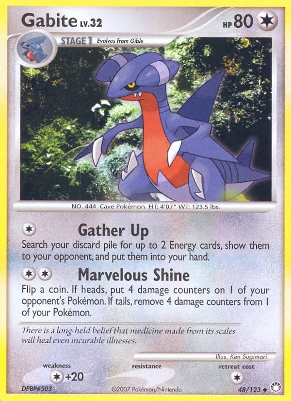 Gabite card in English