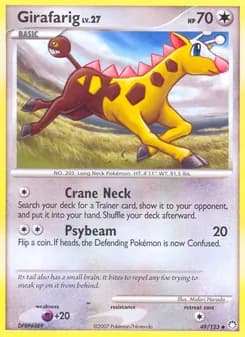 Girafarig card in English