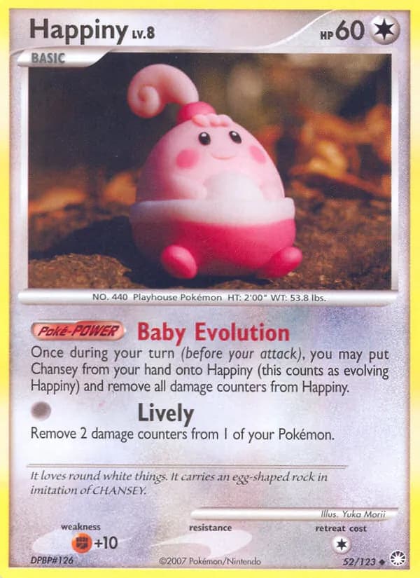 Happiny card in English