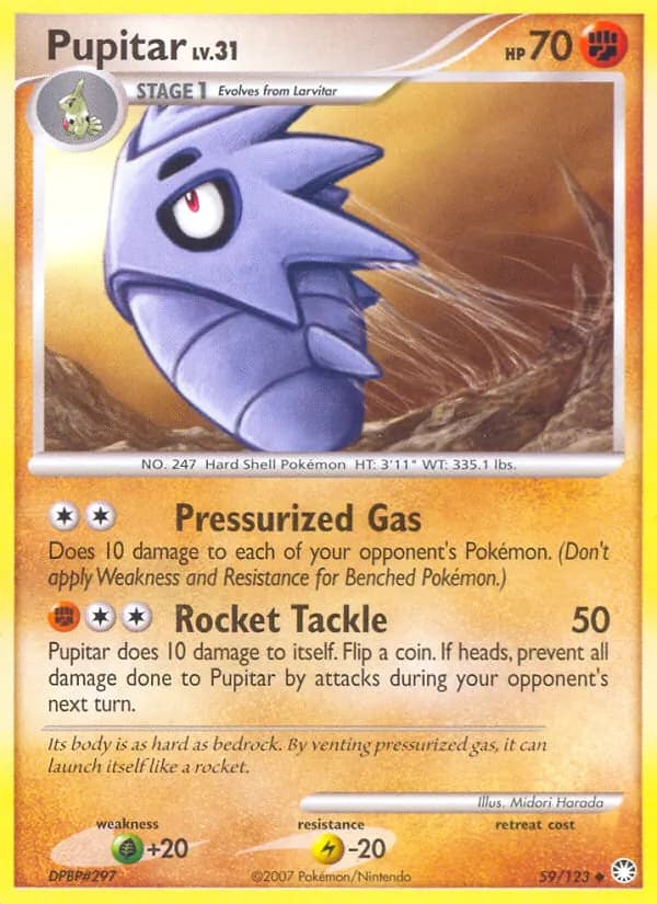 Pupitar card in English