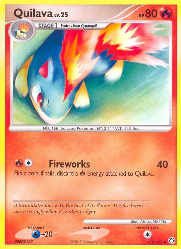 Quilava card in English