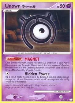 Unown M card in English