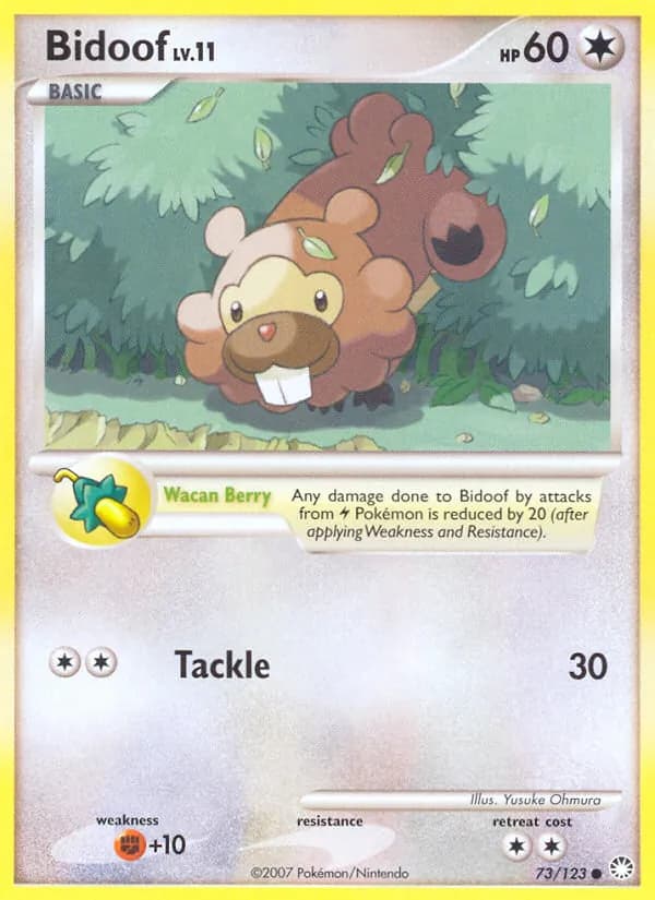 Bidoof card in English