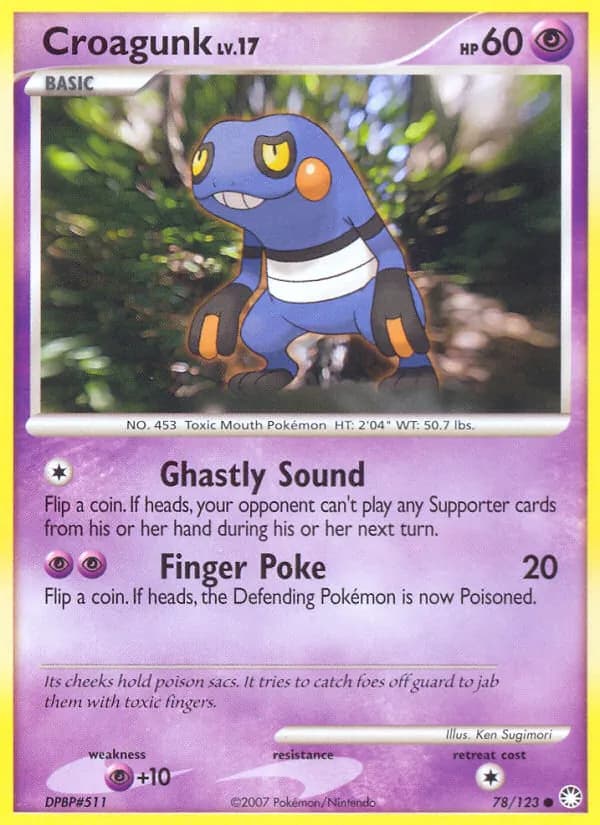 Croagunk card in English