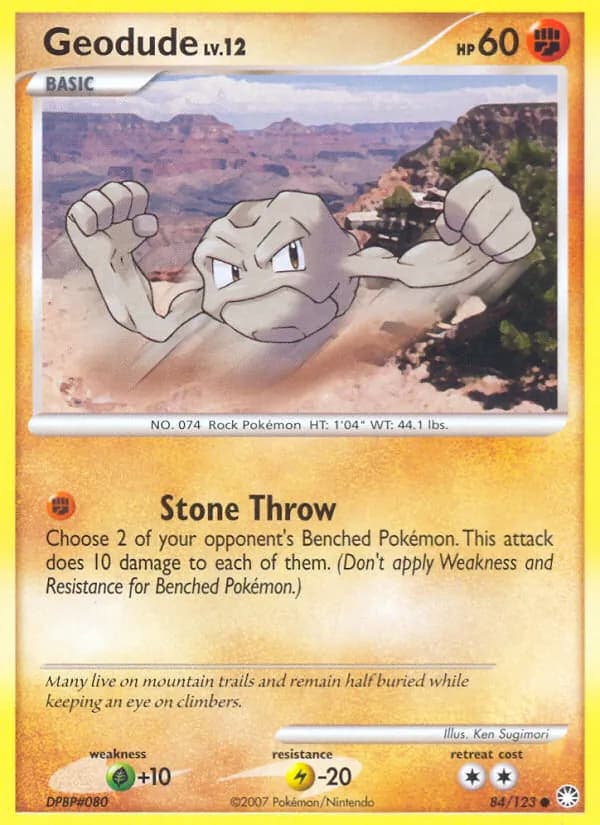 Geodude card in English