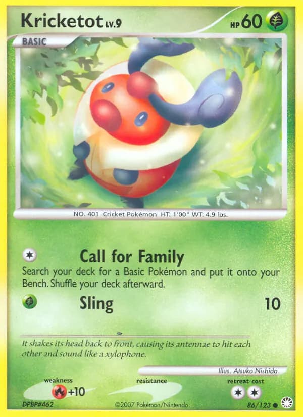 Kricketot card in English