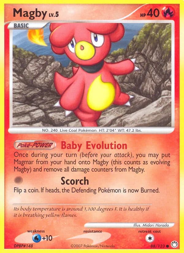Magby card in English