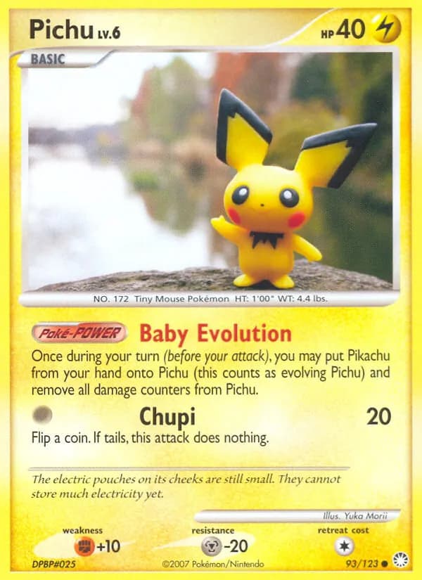 Pichu card in English