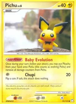 Pichu card in English