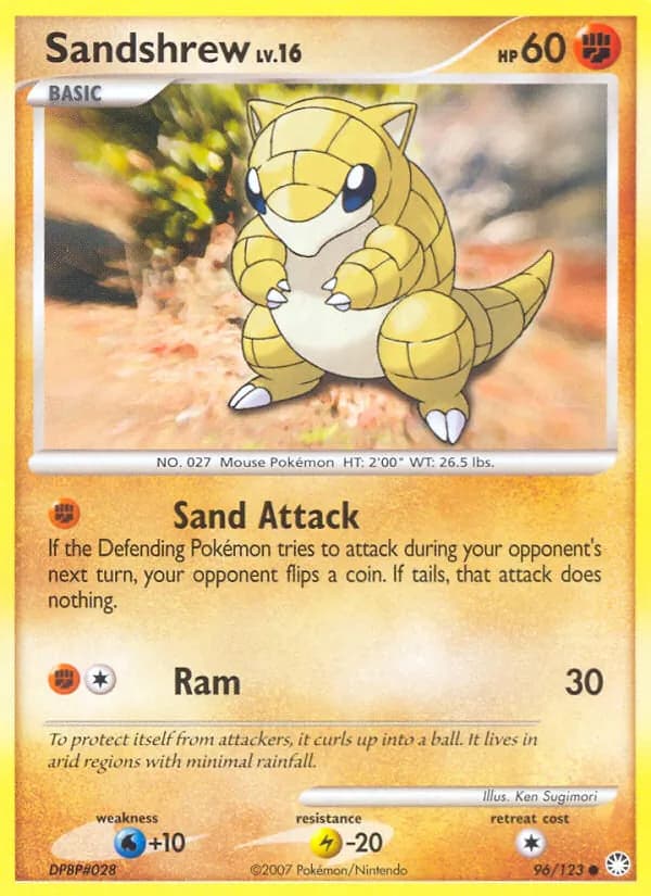 Sandshrew card in English