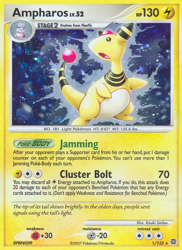 Ampharos card in English