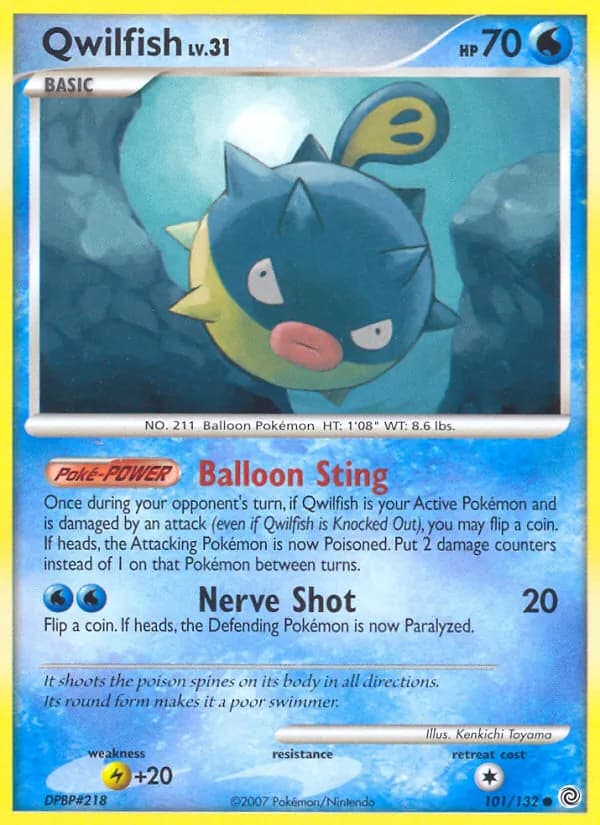 Qwilfish card in English