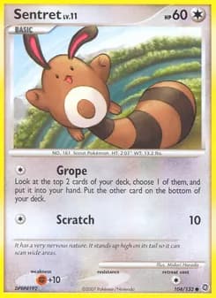 Sentret card in English