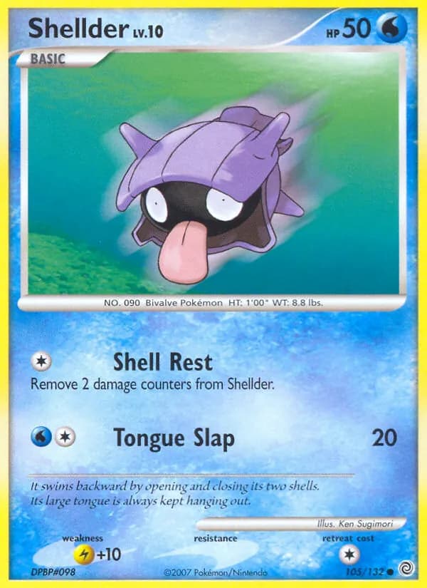 Shellder card in English