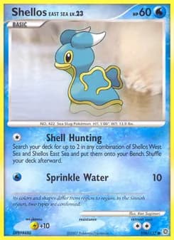 Shellos East Sea card in English