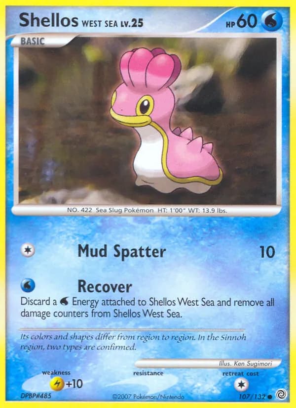 Shellos West Sea card in English