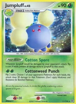 Jumpluff card in English