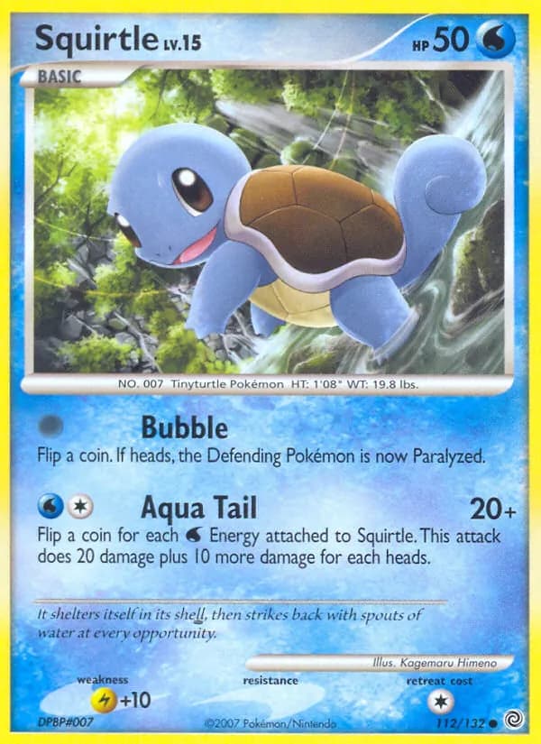 Squirtle card in English