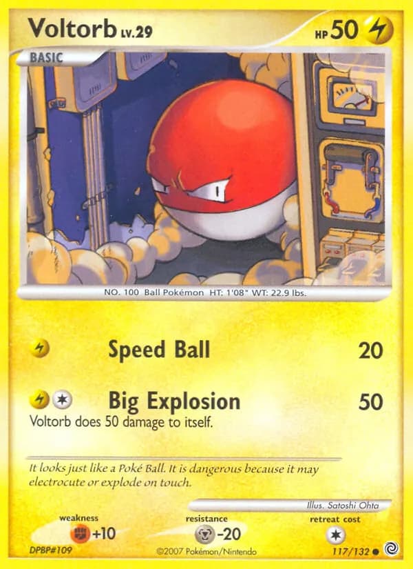 Voltorb card in English