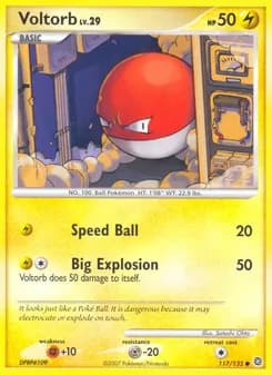 Voltorb card in English