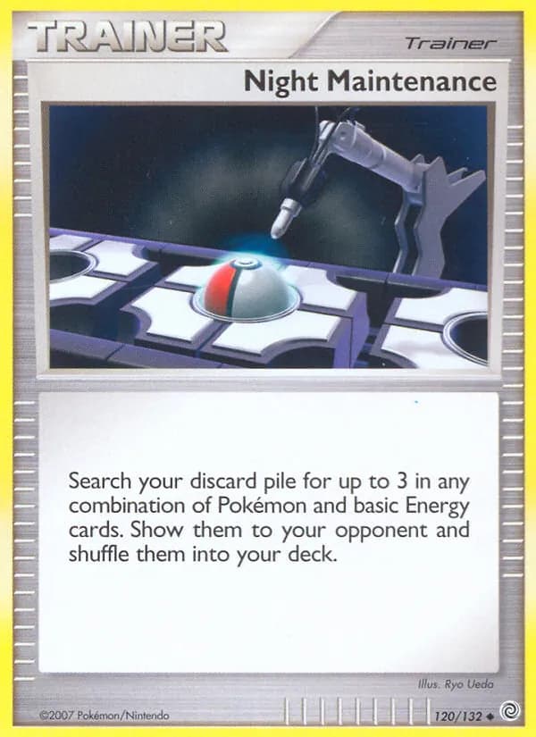 Night Maintenance card in English