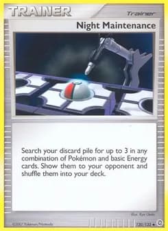 Night Maintenance card in English