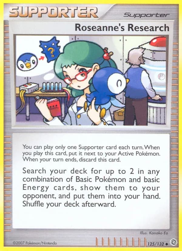 Roseanne's Research card in English