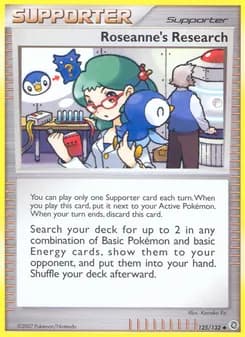 Roseanne's Research card in English