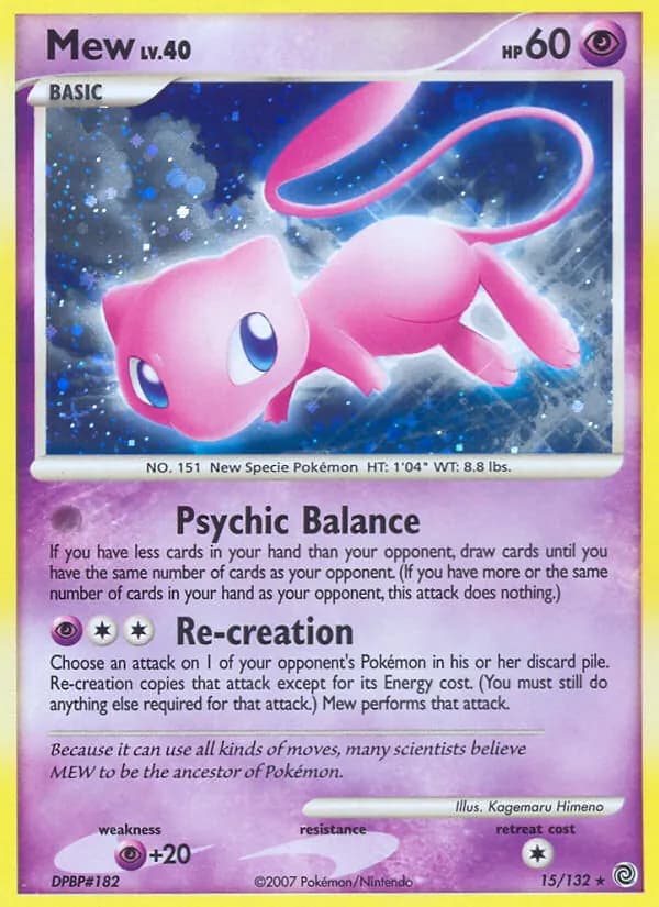 Mew card in English