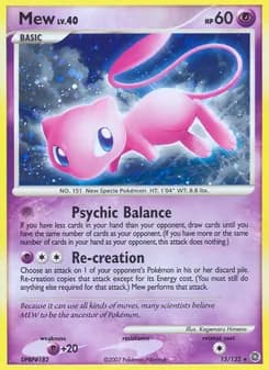 Mew card in English