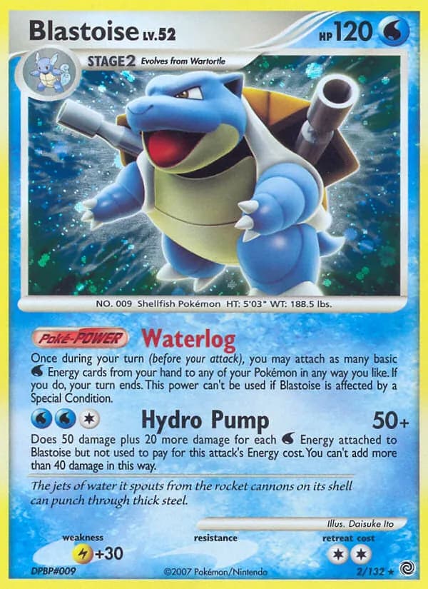 Blastoise card in English