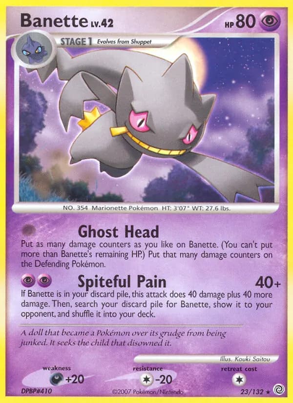 Banette card in English