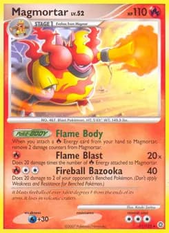 Magmortar card in English