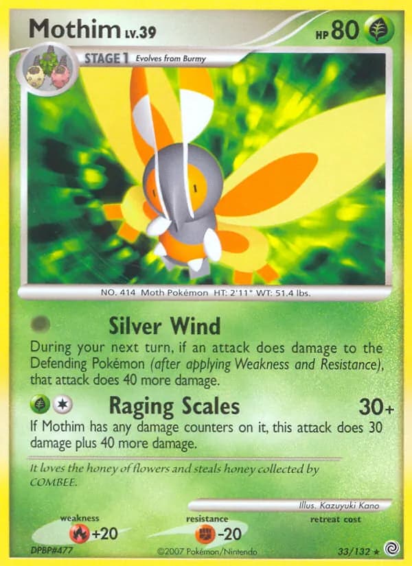 Mothim card in English