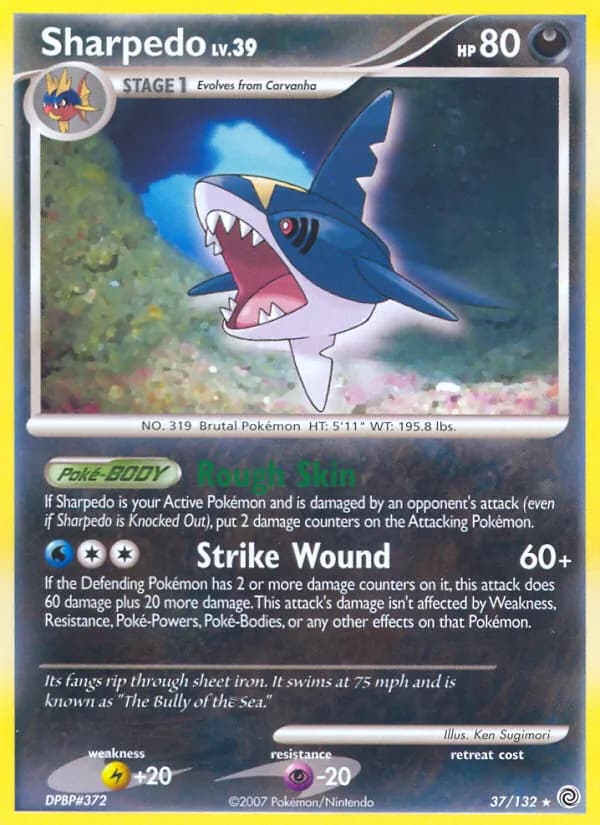 Sharpedo card in English