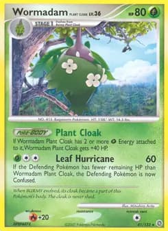 Wormadam Plant Cloak card in English