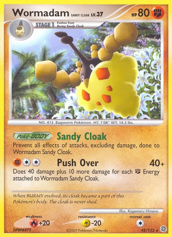 Wormadam Sandy Cloak card in English