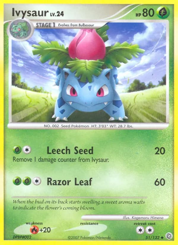 Ivysaur card in English