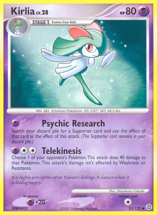 Kirlia card in English