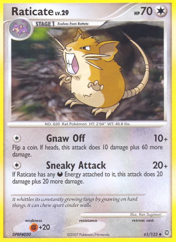 Raticate card in English