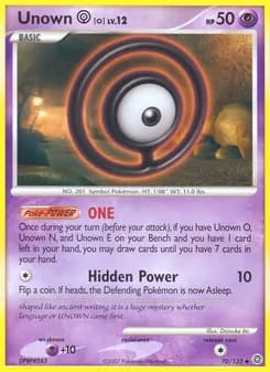 Unown O card in English