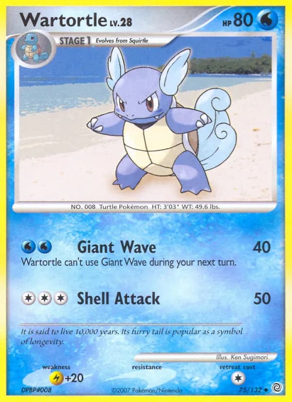 Wartortle card in English