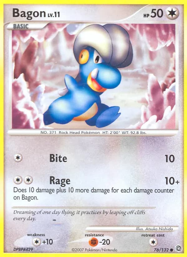 Bagon card in English
