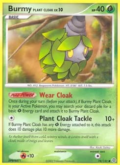 Burmy Plant Cloak card in English